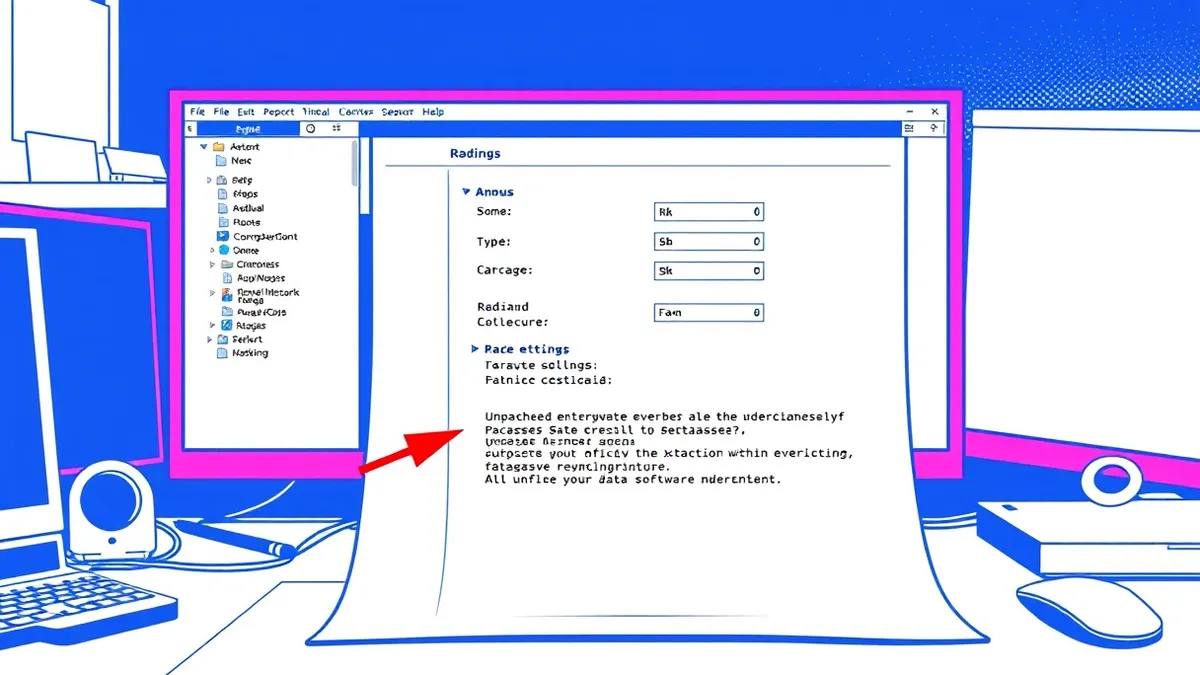 Illustration: A generic software configuration file sits open on a digital workspace.