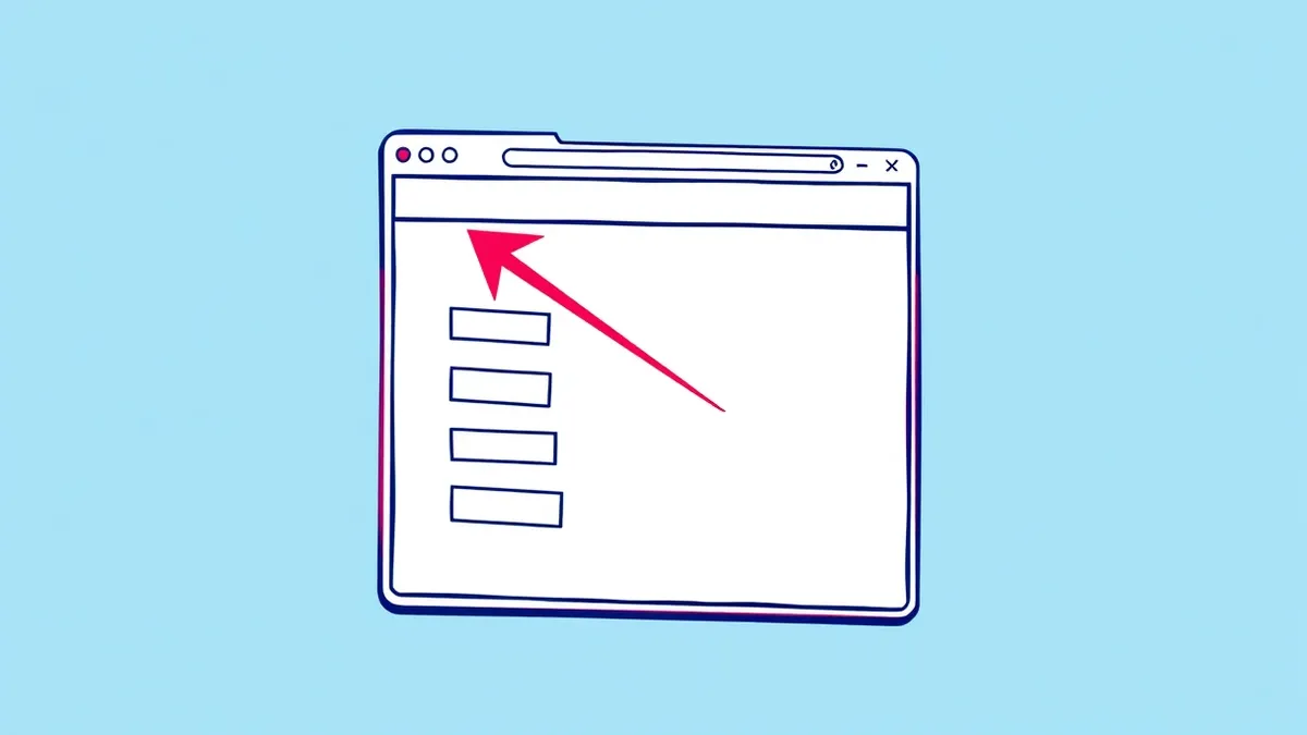 Illustration: A sleek, minimalist web browser window floats in mid-air, displaying a clean, white configuration panel with abstract gray blocks and input fields.