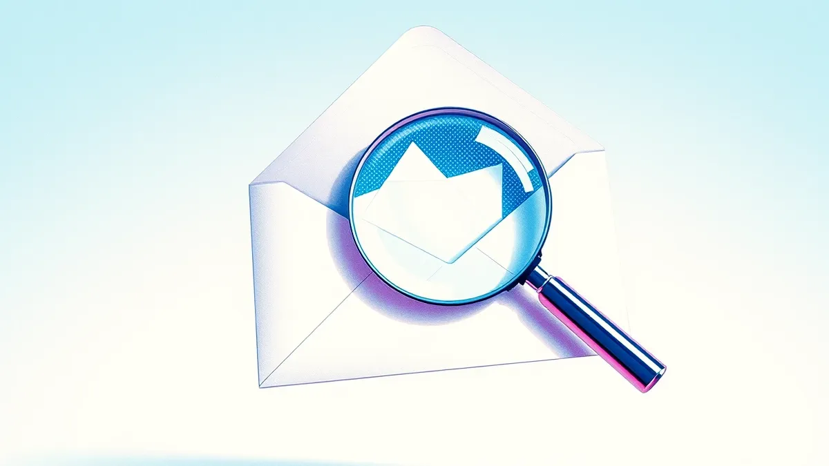 Illustration: A white envelope floats in mid-air, its paper surface torn open to reveal a distorted, jagged shape inside.